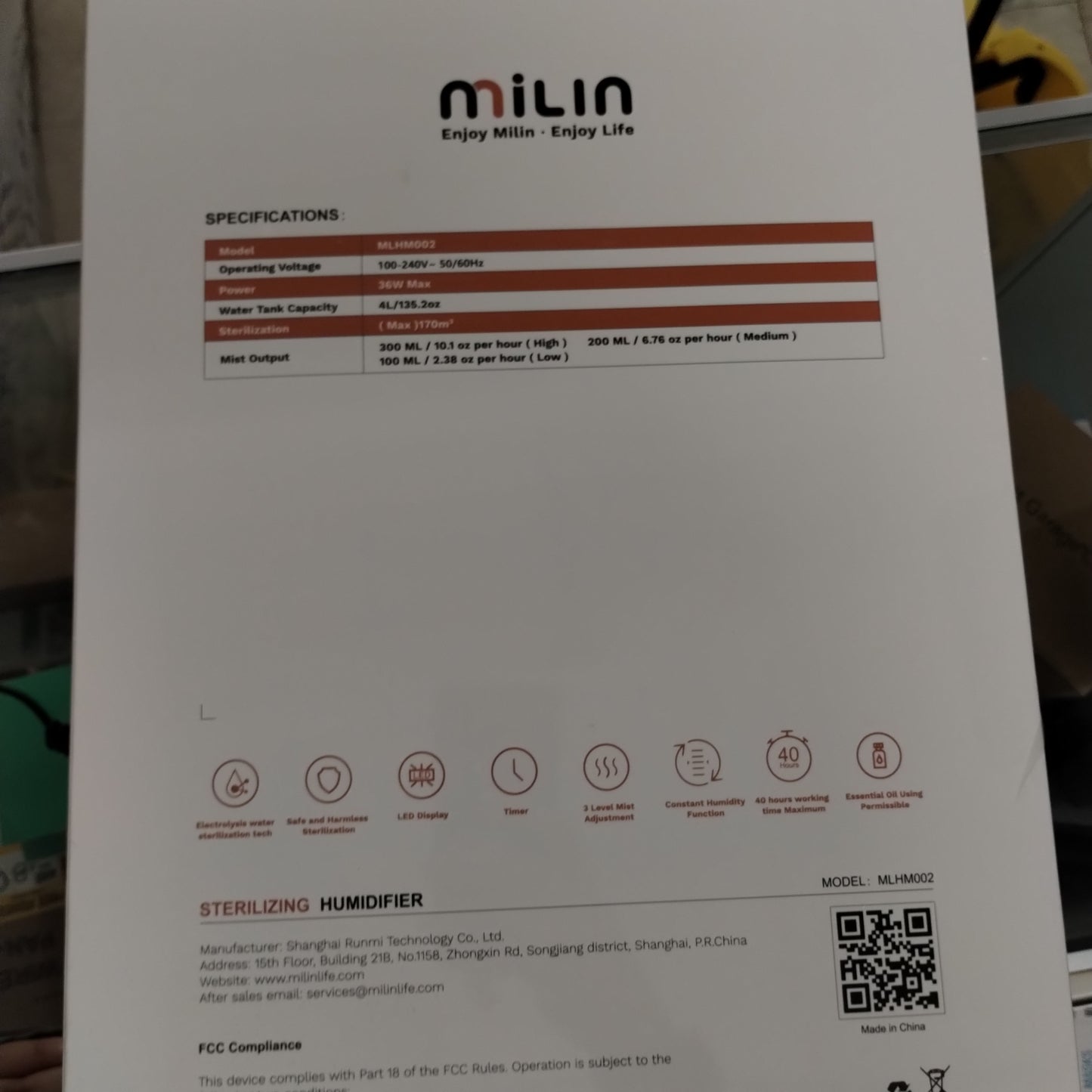 Milin Humidfier