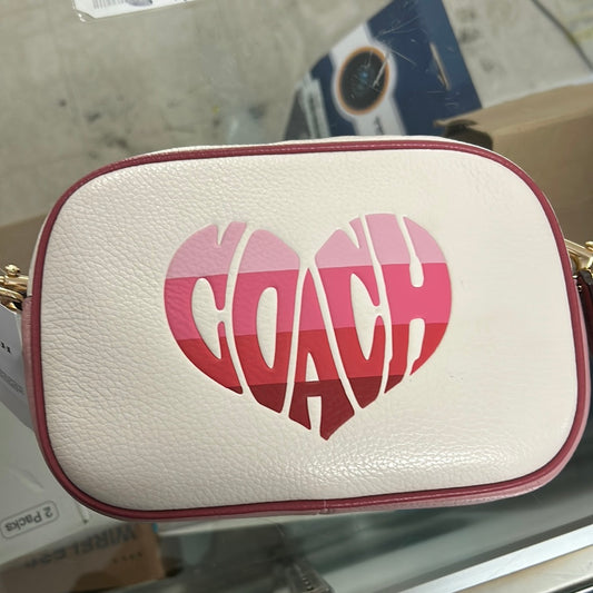 Purse White and Pink Coach