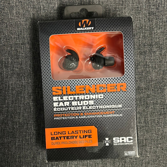 Walker's Silencer Wireless NRR25dB Electronic Sound Suppression Hearing Protection Earbuds for Shooting, Hunting, Range