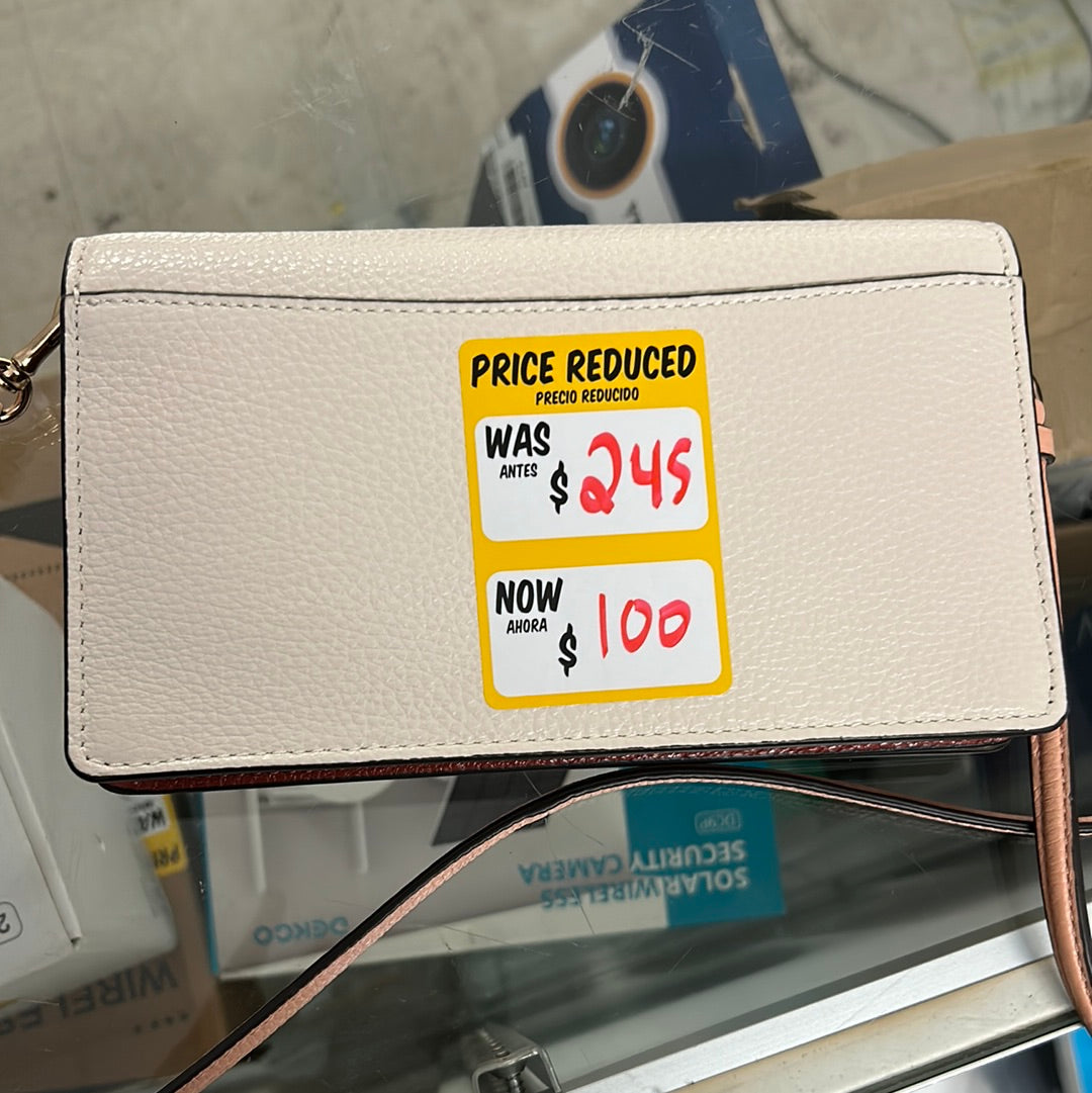 Purse Coach White/Beige