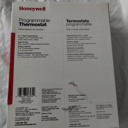 Honeywell Home RTH2410B1001 5-1-1 Day Programmable Thermostat