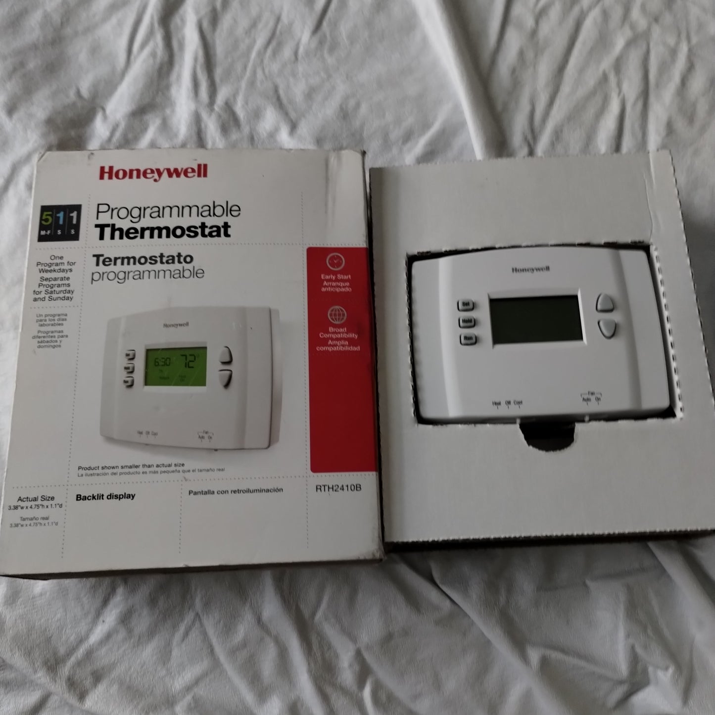 Honeywell Home RTH2410B1001 5-1-1 Day Programmable Thermostat