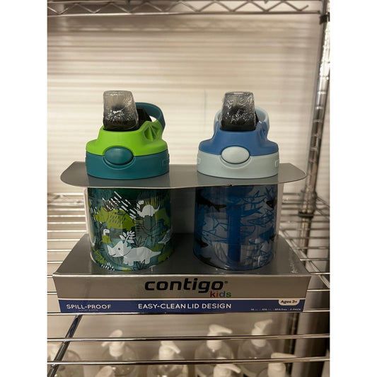 Contigo Kids Water Bottle, 14oz - Dinosaur Green